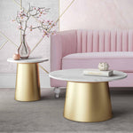 Asbes Coffee Table - Marble, Gold