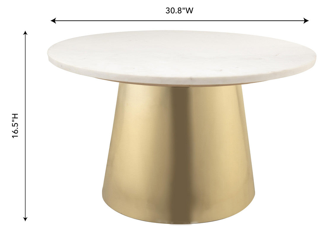 Asbes Coffee Table - Marble, Gold