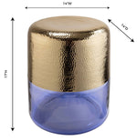 Freesia Side Table - Gold/Blue