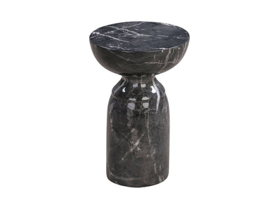 Myrna Concrete Marble End Table - Black