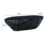 Bergamo Indoor/Outdoor Concrete Coffee Table - Black