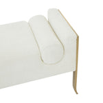 Pescara Velvet Bench - Cream