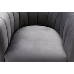 Indus Velvet Accent Chair - Grey