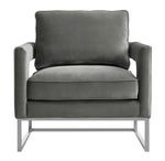 Ameshoff Velvet Accent Chair - Grey