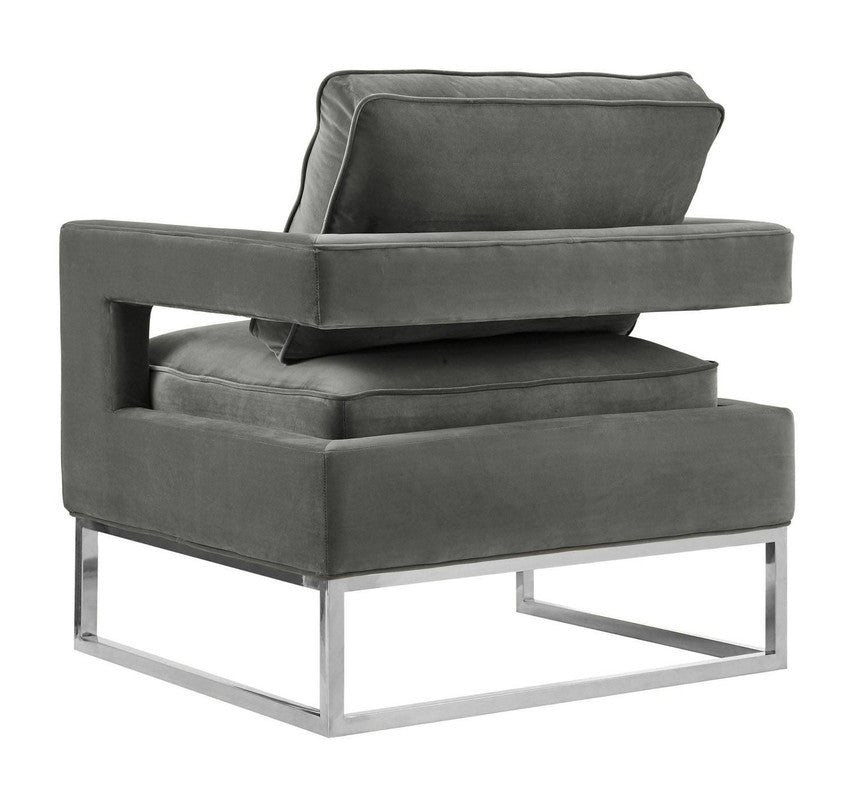 Ameshoff Velvet Accent Chair - Grey