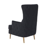 Killarney Velvet Accent Chair - Black
