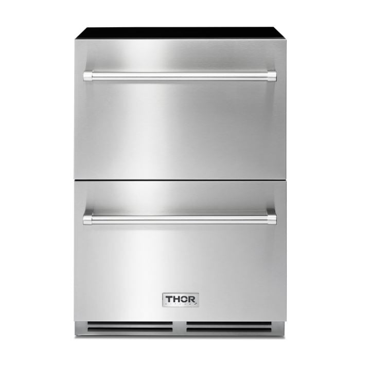 Thor Kitchen Stainless Steel Undercounter Refrigerator with Two Drawers (5.4 cu.ft) - TRF24U