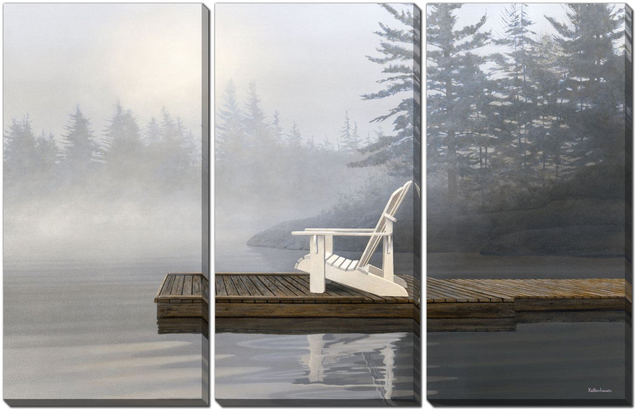 Saturday Morning Wall Art - Grey/White - 45 X 30 - Set of 3