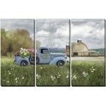 Farmstead Wall Art - Green/Blue - 45 X 30 - Set of 3