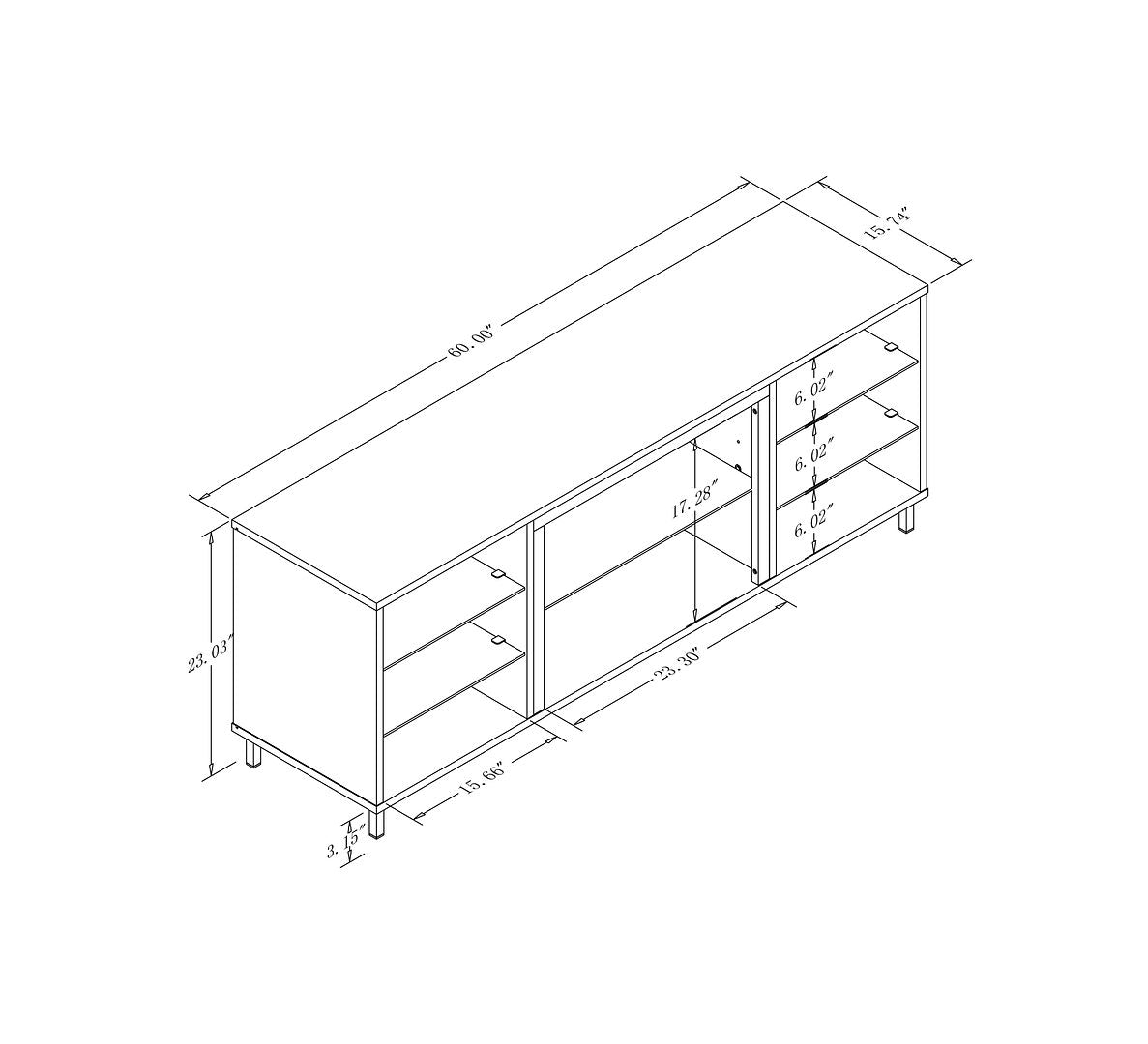 Sahl 60" TV Stand - Beige
