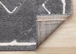 Obsidian 6'7" x 9'6" Broken Lattice Area Rug - Grey, White