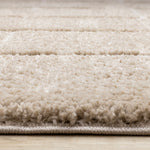 Sable Grid 6'7" x 9'6" Broken Grid Pattern Area Rug - Light Brown, Cream