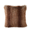 Le grand intérieur Coussin décoratif 18po x 18po fausse fourrure – brun pâle