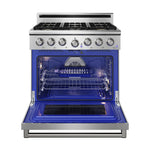 Thor Kitchen Stainless Steel Natural Gas Range (6.0 cu ft.) - XRG36E