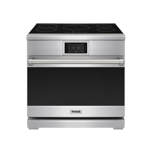 Thor Kitchen Cuisinière professionnelle 6,0 pi³ à induction de 36po en acier inoxydable – XRI36E