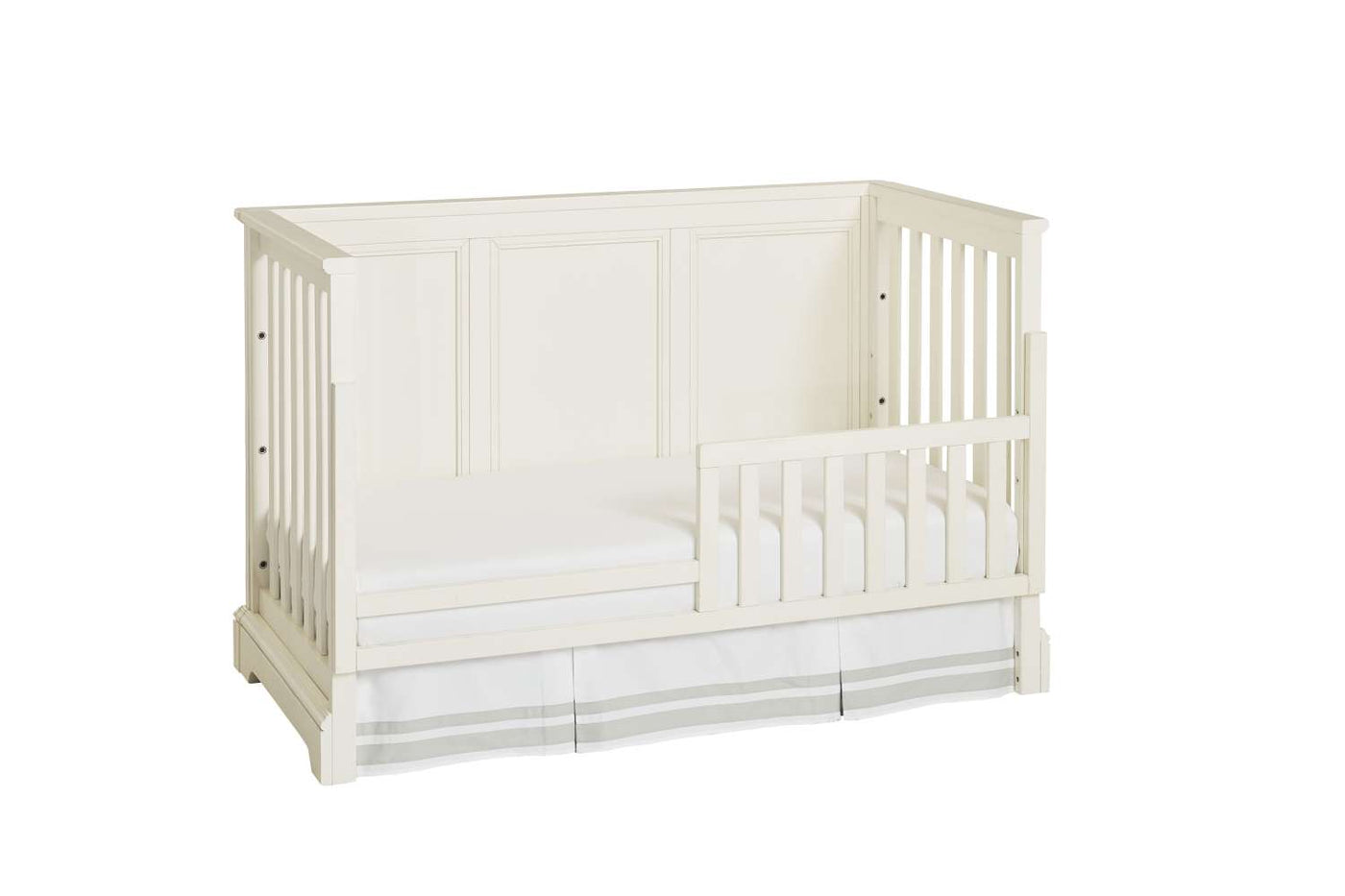 Hanley Cottage Crib with Toddler Guard Rail Package - Chalk