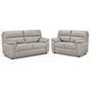 Toscana Ens. Sofa et causeuse en cuir - gris