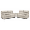 Toscana Ens. Sofa et causeuse en cuir - crème