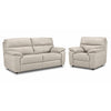 Toscana Ens. Sofa et fauteuil en cuir - crème