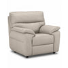 Toscana Fauteuil en cuir - gris pâle