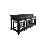 Turner 4-Piece Sofa Table with Stools - Black