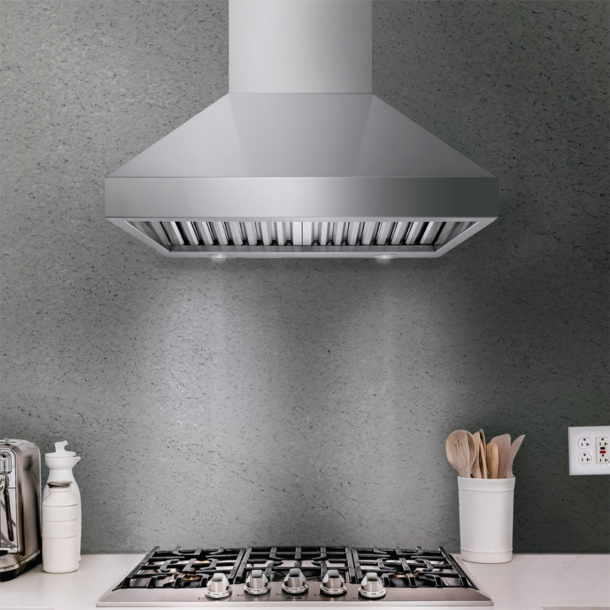 VICTORY Stainless Steel 36" 1200 CFM Wall Mount Range Hood - Twister-MAX-36