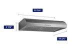 Hauslane Stainless Steel 30" 400 CFM Under Cabinet Range Hood - UC-B018SS-30