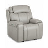 Velocity Fauteuil inclinable électrique cinéma maison avec audio et massage – gris pâle