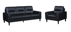 Verissimo Ens. Sofa et fauteuil - noir