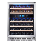 TCL Stainless Steel 46-Bottle Dual Zone Wine Cooler - W522F