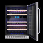 TCL Stainless Steel 46-Bottle Dual Zone Wine Cooler - W522F