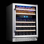 TCL Stainless Steel 46-Bottle Dual Zone Wine Cooler - W522F