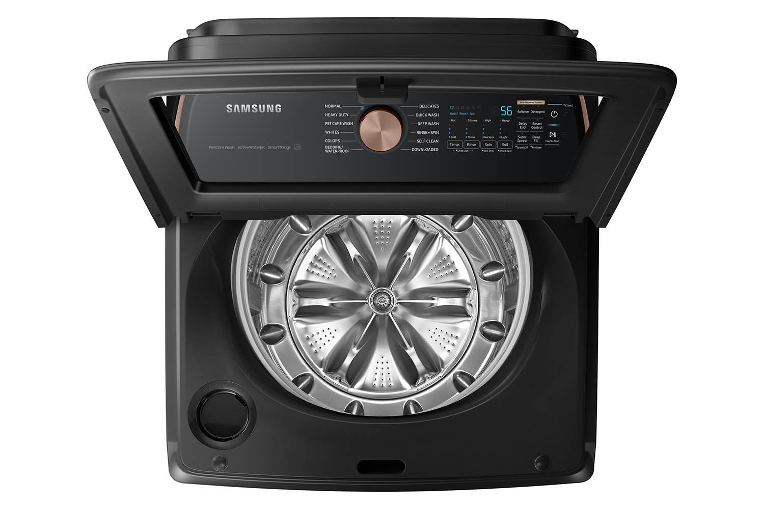 Samsung Black Stainless Ultra Capacity Top Load Washer (6.2cu.ft) - WA54CG7550AVA4