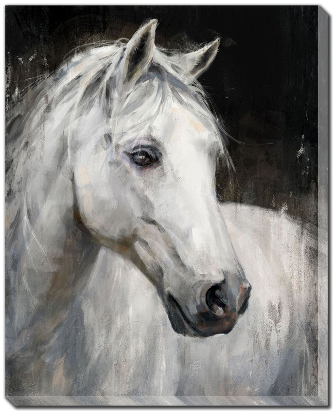 Majesty in White Wall Art - White/Black - 32 X 40