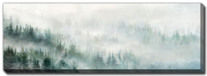 Foggy Forest Wall Art - Green/White - 59 X 20