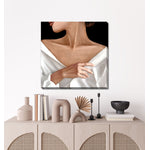 Lady in White Wall Art - Natural - 32 X 32