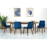 Borgergade Dining Chair Set - Blue/Chestnut - Set of 2