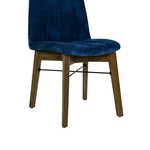 Borgergade Dining Chair Set - Blue/Chestnut - Set of 2