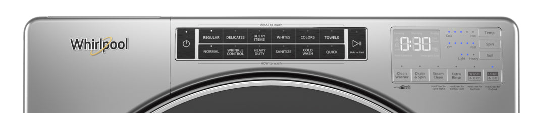 Whirlpool Chrome Shadow Front-Load Washer (5.8 cu. ft.) & Gas Dryer (7.4 cu. ft.) - WFW8620HC/WGD9620HC