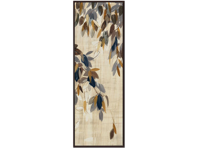 Falling Leaves II Wall Art - Copper/Blue - 17 X 49