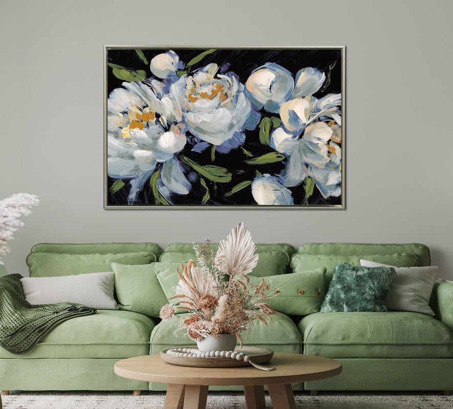 Season of Blooms Wall Art - White/Green - 46 X 31