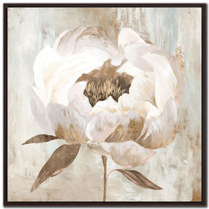 Washed Bloom II Wall Art - Gold/White - 33 X 33