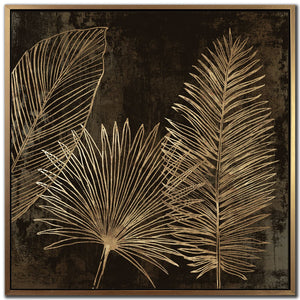 Fronds in Gold I Wall Art - Gold - 33 X 33