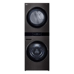 LG Black Single Unit Wash Tower™ with Center Control® Front Load Washer (5.8 cu. ft.) and Dryer (7.4 cu. ft.) - WKEX300HBA