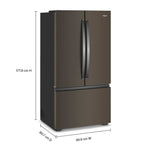 Whirlpool 36" 24 Cu. Ft. Black Stainless Steel Counter Depth French Door Refrigerator - WRFC3036RV