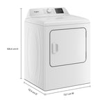 Whirlpool White Gas Dryer (7.0 Cu. Ft.) with Adaptive Dry - WGD4105SW