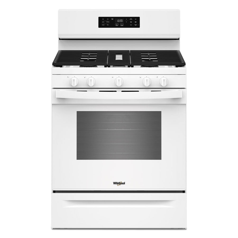 Whirlpool White Freestanding Gas Single Oven Convection Range (5.0 Cu. Ft.) - WFGS4530SW