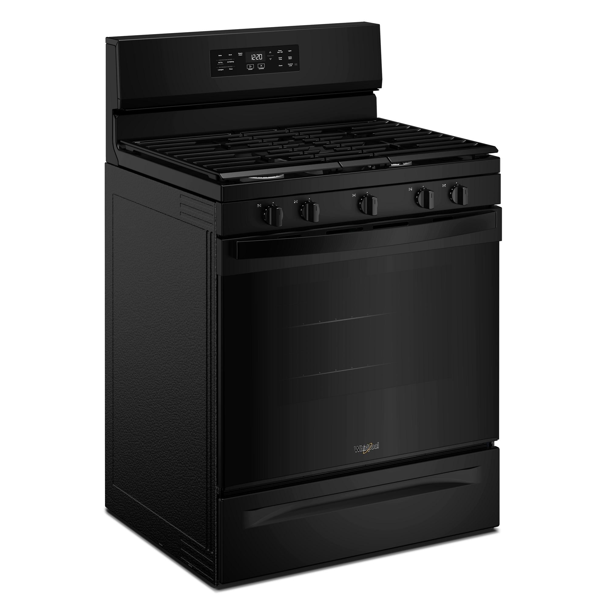 Whirlpool Black Freestanding Gas Single Oven Convection Range (5.0 Cu. Ft.) - WFGS4530SB