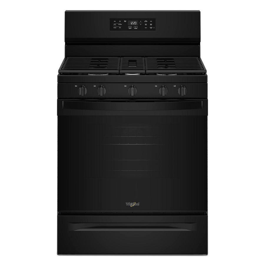 Whirlpool Black Freestanding Gas Single Oven Convection Range (5.0 Cu. Ft.) - WFGS4530SB
