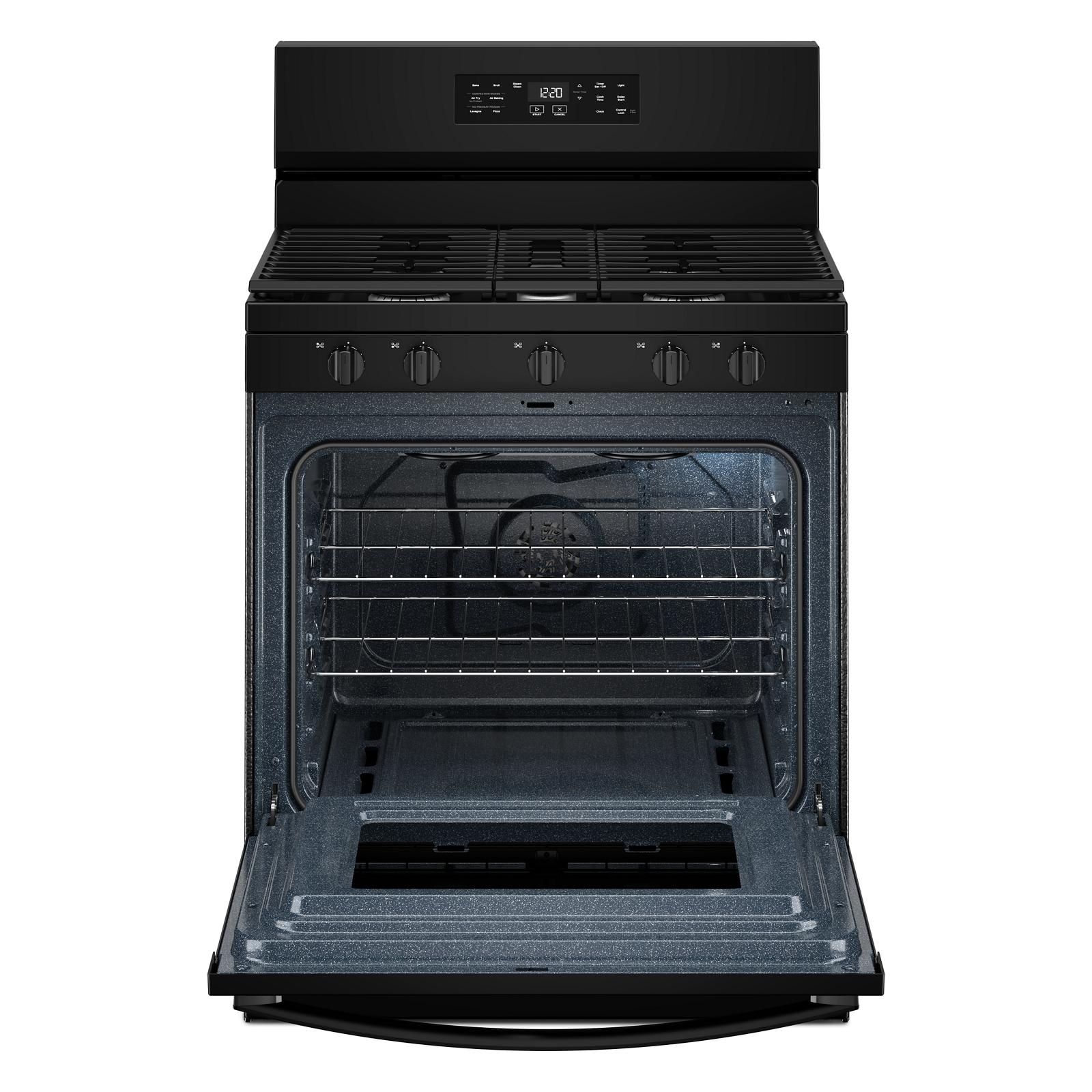 Whirlpool Black Freestanding Gas Single Oven Convection Range (5.0 Cu. Ft.) - WFGS4530SB